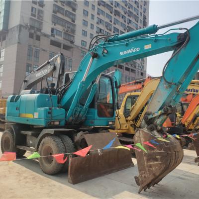 China Construction works Domestic Used Wheeled Excavator China SWE 150H 90H Sunwar1d Durable Hot Sale for sale