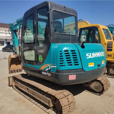 China Construction works Used Sunward Hydraulic Excavator Few Working Hours SWE 70H Small Size On Hot Sale for sale