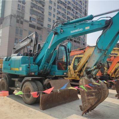 China Construction works Domestic Used Wheeled Excavator China SWE 150H Sunwar1d Durable Hot Selling for sale