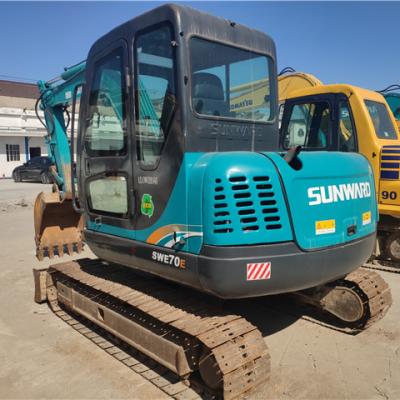 China Construction works Used Sunward Hydraulic Excavator Few Working Hours SWE 70H Small Size On Hot Sale for sale