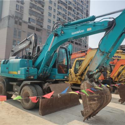 China Construction works Domestic Used Wheeled Excavator China SWE 150H 90H Sunwar1d Durable Hot Sale for sale