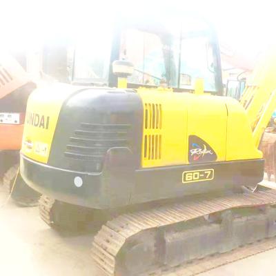 China Construction works originally used South Korea Hyund 60 used second hand excavator with low price original forced engine rubber track for sale