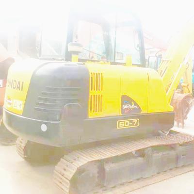 China Construction works originally used South Korea Hyund 60 used second hand excavator with rubber track for sale