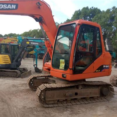 China Construction works 100% Originally Made in South Korea Doosan DH80G Small Size Used Hydraulic Pump Excavator for sale