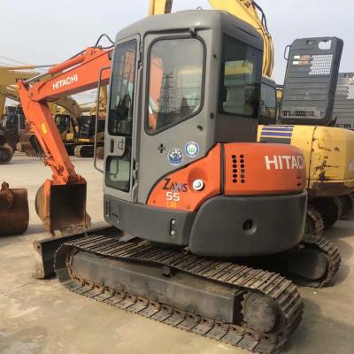 China Construction works original used crawler excavator hitachi used 1 ZAX55UR in good condition for sale for sale