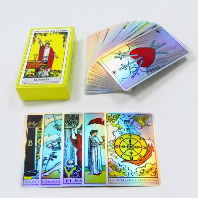 China Venda a retalho de cartas de tarô de oráculo personalizadas impressão a laser cartas de jogo com livreto à venda