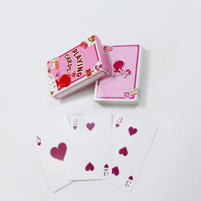 China Fabricação de desenhos personalizados mulheres rosa cartas de jogo para o casal jogo personalizado à venda