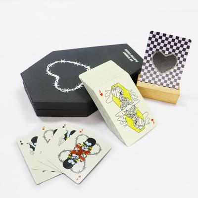 China Jogos de Festa Jogos de cartas com verniz brilhante em 280gm de papel azul e logotipo personalizado à venda
