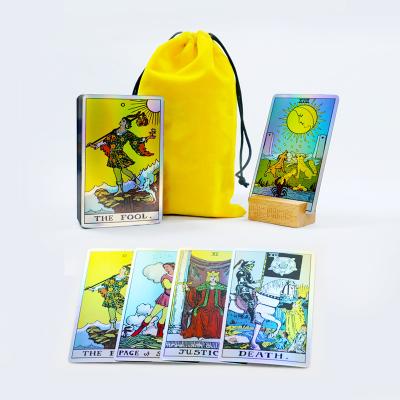 Chine Couleurs PMS personnalisées Cartes de jeu de tarot Decks avec sac en tissu Item Personnaliser carte de tarot à vendre