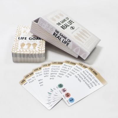 China Custom Diário Positivo Cartões da Vida Real Pergunta Sugestão Fábrica Impressão Cartão Afirmação Personnalis Cartões Jogo Para Adultos à venda