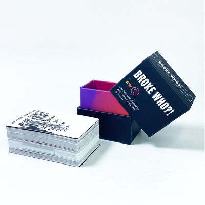 China Família Casal Desafio Financeiro Jogo de Cartas Personalizado Mogul Blank Jogo de Cartas Bebidas à venda
