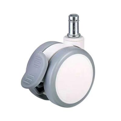 China Caster 65mm Rod Chair Wheel Caster Inserted Furniture White Plastic for sale