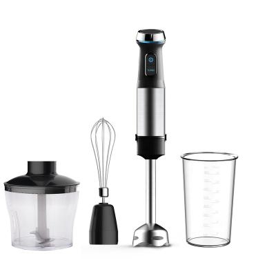 China Variable Speed 3 in 1 1100W Electric Immersion Blender includes 800ml Breaker and 600ml Chopper and Beater, Stepless Speed, Stainless Steel Blade for sale