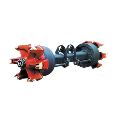China Trailer Parts Triaxle Semi Trailer Truck Manufacturer German Axle 750kg Spoke Six Axles for sale