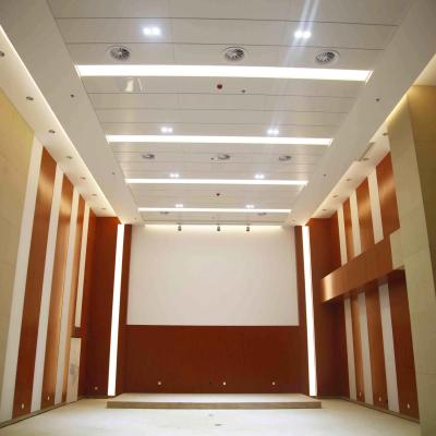 China Anti Corrosion Fiberglass Ceiling Tiles 600x600mm White Beveled Edge for sale