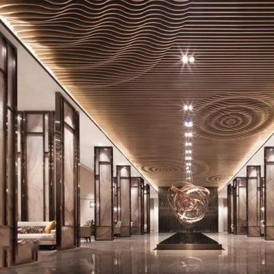 China Sound Absorption Metal Ceiling Design 1100 Aluminum Alloy With Lighting for sale