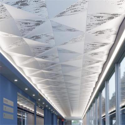 China Aluminum Random Perforated Ceiling Design PVDF Coated Hallway Ceiling Design for sale