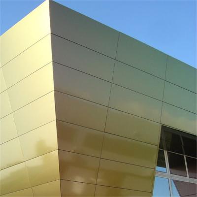 China Color de oro compuesto resistente al fuego del panel de bocadillo ACP 1220x2440m m en venta