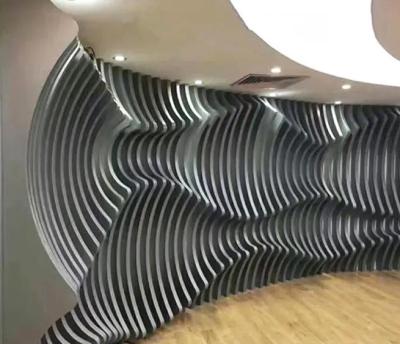 China Modelo modificado para requisitos particulares cortina de aluminio sacada de la pared de las fachadas del edificio del metal del deflector en venta