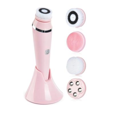 China Exfoliators Beauty Personal Care Multifunctional Ultrasonic Silicone Facial Cleansing Brush for sale