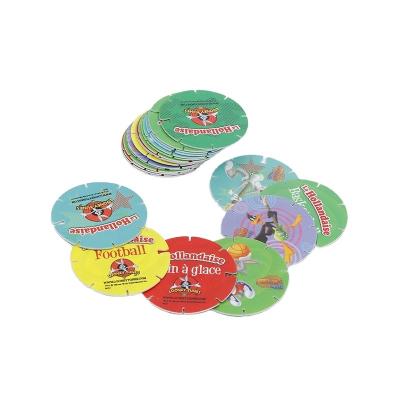 China Custom Printing Cartoon Toy New Wholesale 3d Gift Promotional Plastic Tazos for sale