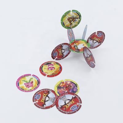 China Eco Friendly Cartoon Toy Custom OEM Cartoon Plastic Material Tazos Card For Kids for sale