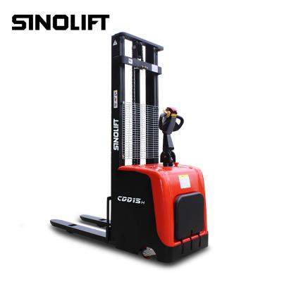 China Sinolift CDD15H CDD15HE Stand on Electric Stacker Capacity 1500kg for sale