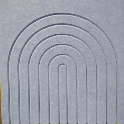 China High Density Acoustic Panels Soundproof Felt Stylish Pattern Design Flame Resistant Wall Decor for sale