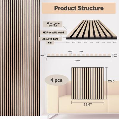 Cina Akupanel pannelli di legno insonorizzato assemblaggio senza sforzo customizabili fissi acustici in vendita