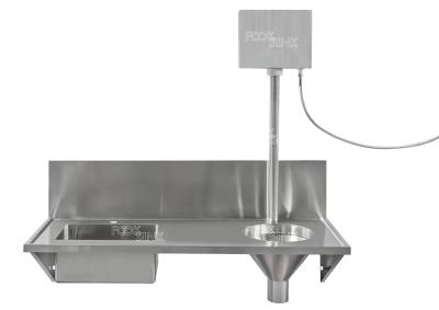China Factory Wall Mounted Stainless Steel 304/316 double bowl Sluice Sinks And Slop Hopper With Flush Valve Cistern For Hospitals, Nursing Homes Medical Surgery for sale