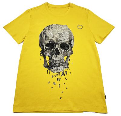 China Custom Tee Shrink-resistant Digital printing cotton glitter high quality streetwear rhinestone bling t-shirts for sale