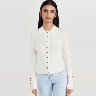 China 2023 White High Quality QUICK DRY OEM 100% Cotton Shirt Long Style Casual and Fancy Long Sleeve Button Lapel Front Shirt For Women for sale