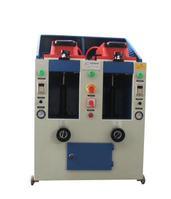 China Pneumatische Schuhsohlenpressmaschine mit doppelter Kopfsohlenbefestigungsmaschine zu verkaufen
