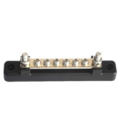 China Connecting Wire Max 150A Ground Copper Nickel Plated Earth Terminal Busbar for sale