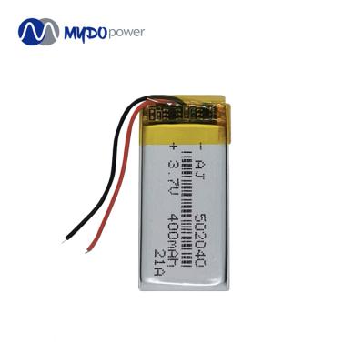 China Long Cycle Life 3.7v Lithium Polymer Battery 400mah Battery Lithium Polymer Smaller for sale