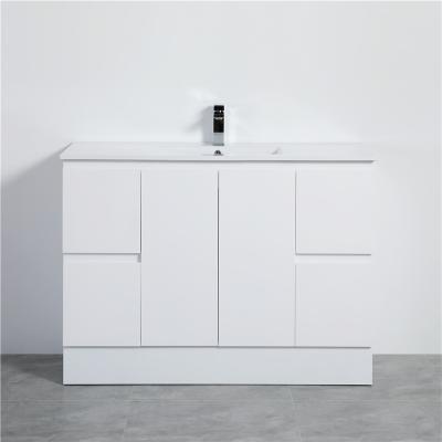 China New Design Double Sinks Water Resistant Modern Toilet Furniture Modern Basin Bathroom Vanity Cabinets for sale