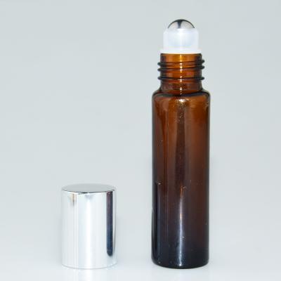 China Wholesale Hot Sale Personal Care Luxary Essential Oil Bottle 10ml Hot Roll-On Professional Amber Bottle for sale