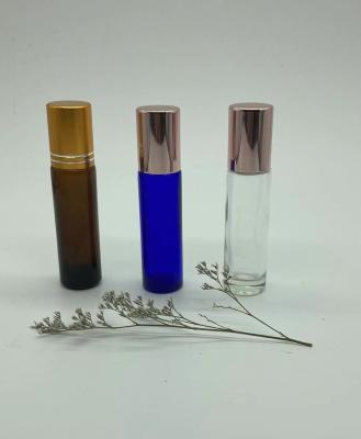 China Personal Care Mini Custom 5Ml 10Ml Packaging Rollerball Roll On Glass Perfume Bottle With Rollerball Roller for sale