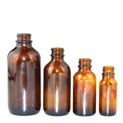 China Non Spill Chinese Wholesaler 1/2 Ounce Boston Round Bottle With Screw Cap for sale