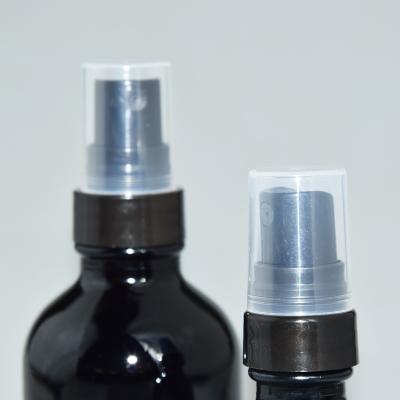 China Personal Care Different Size Black Perfume Bottle With Plastic Spray for sale