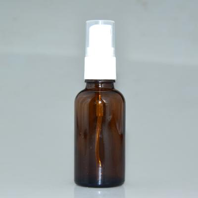 China Personal Care Amber Pump Glass Bottle for sale