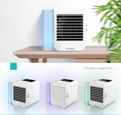 China Portable Mini Size 2021 Desktop Water Cooler Fan Air Cooler Fan USB Rechargeable Mini Air Conditioner Fan for sale