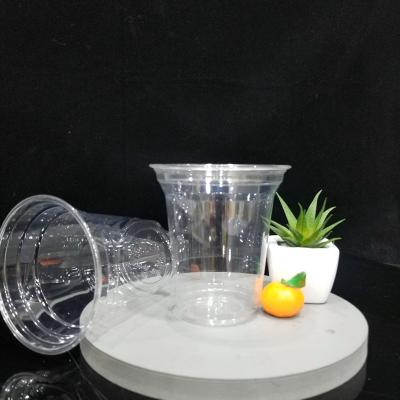 China Eco - Friendly Transparent Plastic Tea Cup With Logo Customized Logo for sale