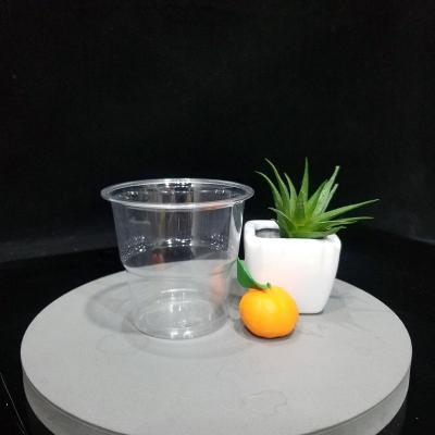 China Eco - Friendly Transparent Plastic Tea Cup With Logo Customized Logo for sale