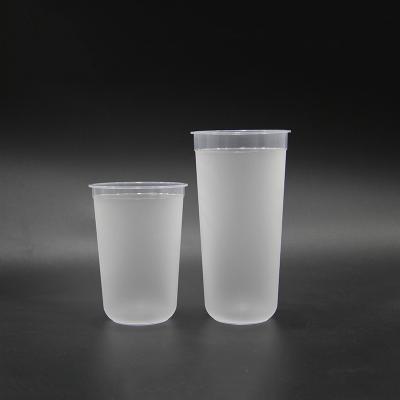 China Single Wall Disposable Hot Bubble Tea Injection Factory Price PP Plastic Cups for sale