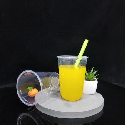 China China Factory Logo 500ml Eco-friendly Custom Reusable Hot Tea Juice Plastic Cup With Lid for sale