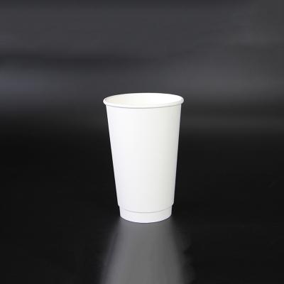 China Disposable Wholesale Custom Logo Beverage Paper Takeaway White Hot Coffee Cup for sale