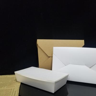 China Disposable Eco-friendly Food Packaging Kraft Paper Box for sale