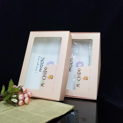 China Recyclable Custom Food Grade Kraft Paper Donut Packaging Box With Clear Window for sale