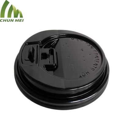 China Non Refillable Wholesale Custom Thick Coffee Cup Cover Black Switch Lid for sale